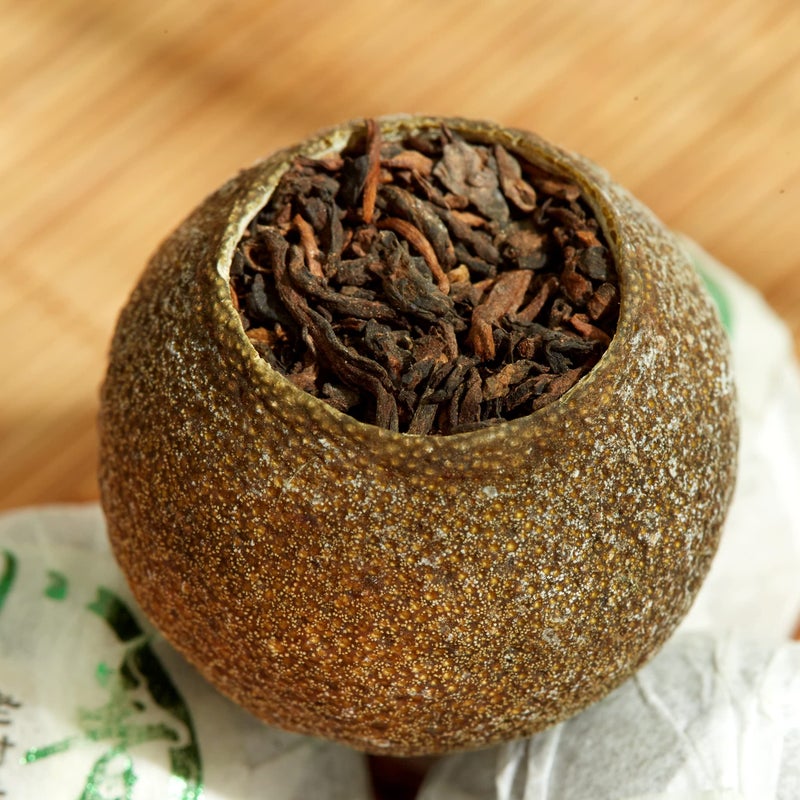 ChaWuWarmSun [A] Mini-Citrus Ripe Pu erh Tea, 10oz(290g),Fragrant Citrus Aroma with Puer Smooth,Origin of China 10oz(290g) - Image 3